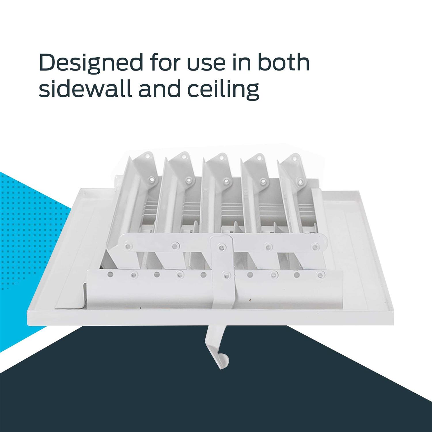 EZ-FLO 10 in. x 4 in. 2-Way Steel Wall/Ceiling Register - Zenithce