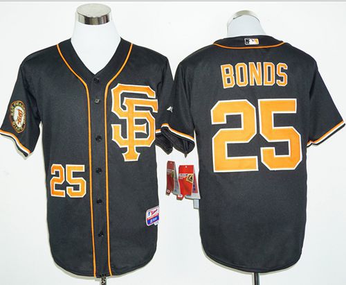 Giants #25 Barry Bonds Black 2016 Cool Base Stitched Jersey - Zenithce