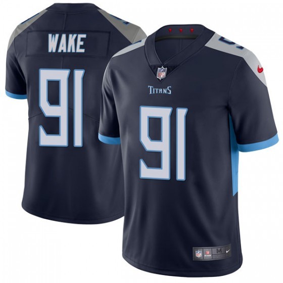 Tennessee Titans # 91 Cameron Wake Navy Vapor Untouchable Limited Stitched Jersey - Zenithce