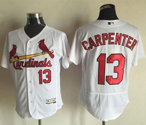 Cardinals #13 Matt Carpenter White Flexbase Authentic Collection Stitched Jersey - Zenithce