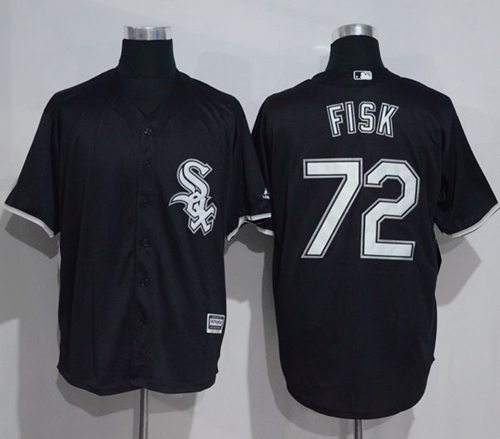 White Sox #72 Carlton Fisk Black New Cool Base Stitched Jersey - Zenithce