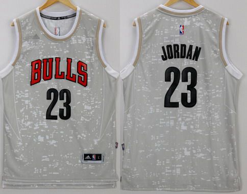 Chicago Bulls #23 Michael Jordan Adidas 2015 Gray City Lights Swingman Jersey - Zenithce