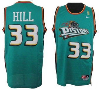 Detroit Pistons #33 Grant Hill Green Swingman Throwback Jersey - Zenithce