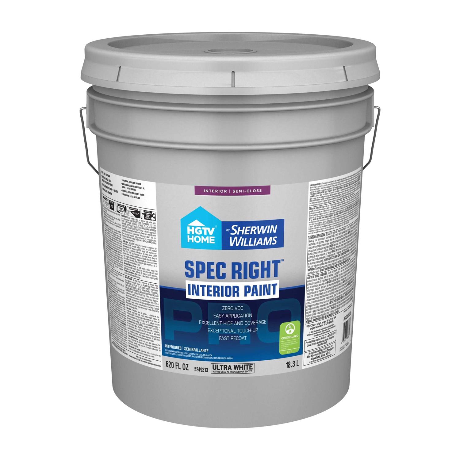 HGTV HOME by Sherwin-Williams Satin Ultra White Acrylic Interior/Exterior Door and Trim Paint DT4664334-16 - Zenithce
