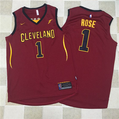 Cleveland Cavaliers #1 Derrick Rose Jersey 2017-18 New Season Wine Red Jersey - Zenithce