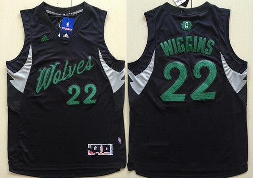 Minnesota Timberwolves #22 Andrew Wiggins adidas Black 2016 Christmas Day Stitched Swingman Jersey - Zenithce