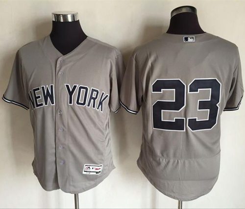Yankees #23 Don Mattingly Grey Flexbase Authentic Collection Stitched Jersey - Zenithce