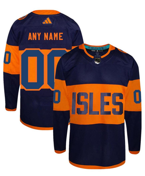 New York Islanders Custom Navy 2024 Stadium Series Stitched Jersey - Zenithce