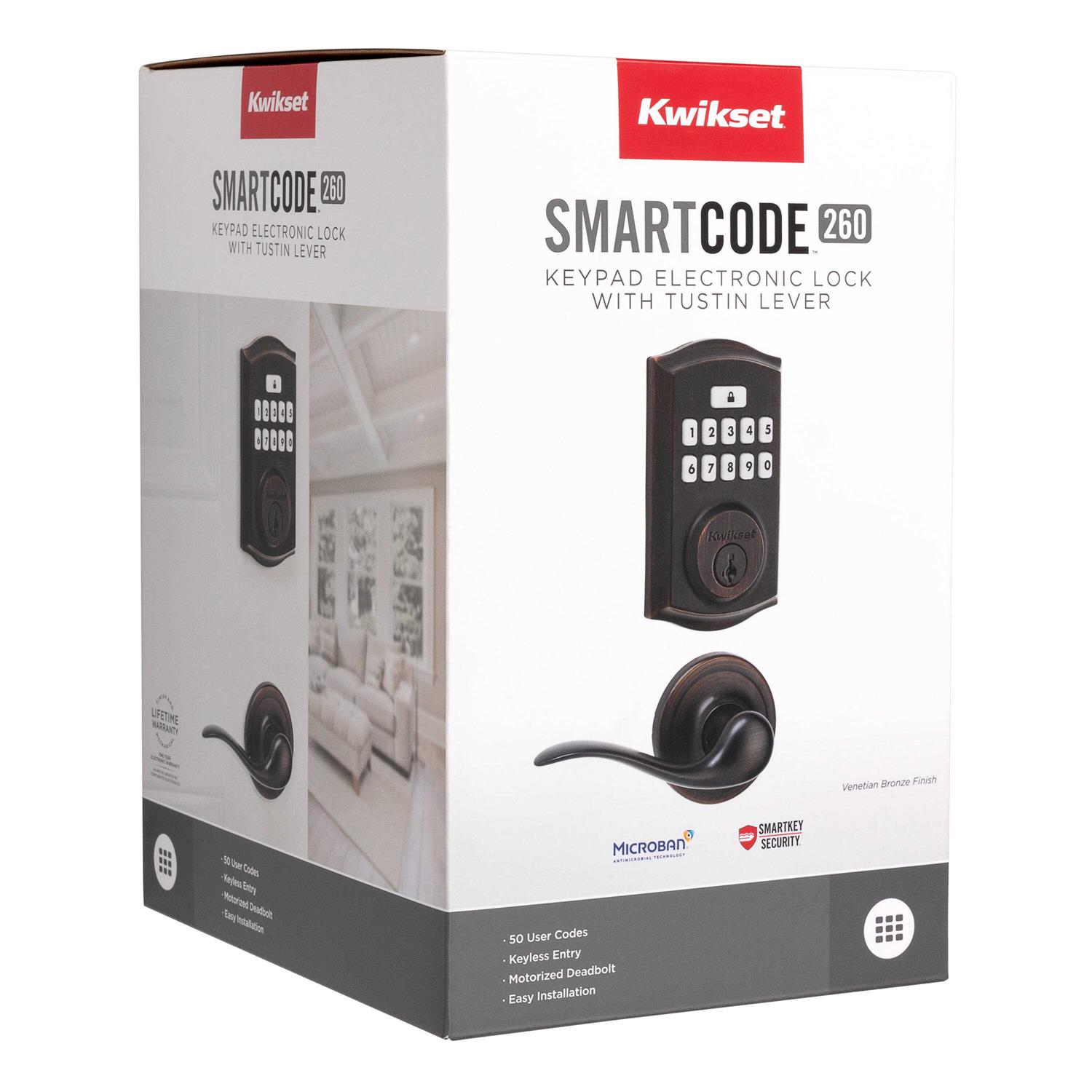 Kwikset Signature Series SmartCode Deadbolts Touchpad Single Cylinder Smartkey Electronic Deadbolt Lighted Keypad 99690 - Zenithce