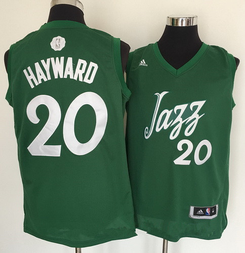 Utah Jazz #20 Gordon Hayward adidas Green 2016 Christmas Day Stitched Swingman Jersey - Zenithce