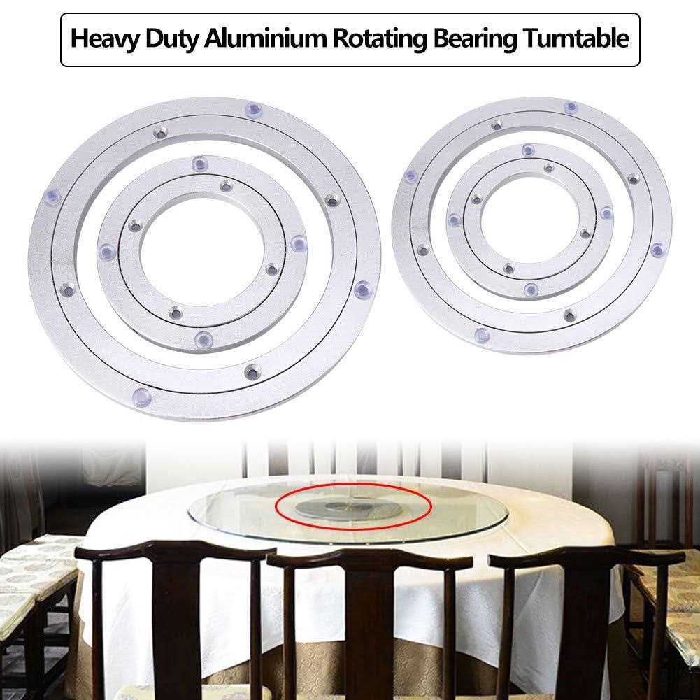 Heepdd Swivel Turntable Heavy Duty Aluminium Alloy Rotating Bearing Turntable Round Dining Table Smooth Swivel Plate for Kaleidoscopes - Zenithce