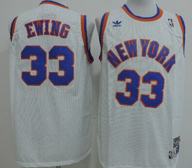 New York Knicks #33 Patrick Ewing White Swingman Throwback Jersey - Zenithce
