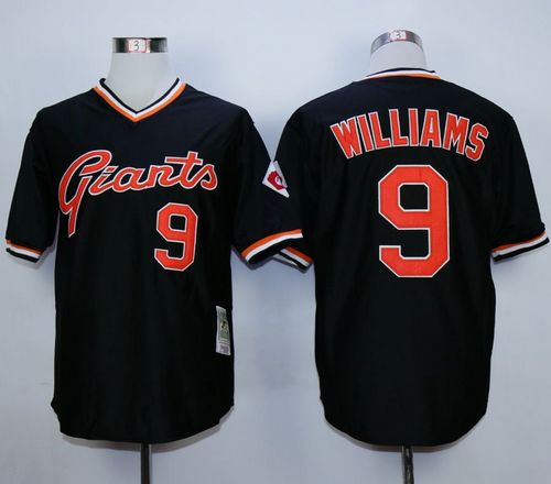 Mitchell And Ness Giants #9 Matt Williams Black Stitched Throwback Jersey - Zenithce