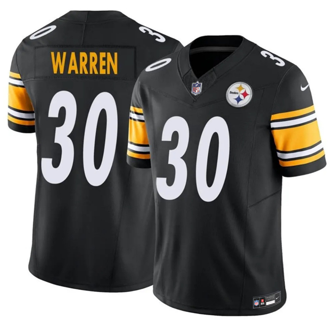 Pittsburgh Steelers #30 Jaylen Warren Black 2025 F.U.S.E. Vapor Untouchable Limited Stitched Jersey - Zenithce