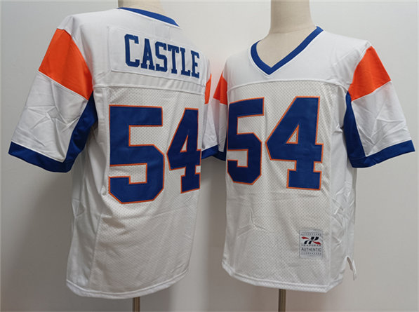 Blue Mountain State #54 Thad Castle White Stitched Jersey - Zenithce