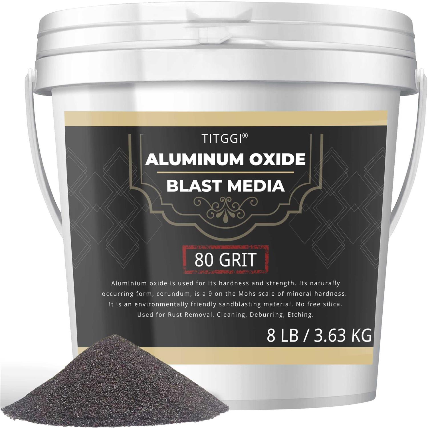 TITGGI Grit Aluminum Oxide Blast Media Premium Long-Lasting Sand Blasting Media - Zenithce