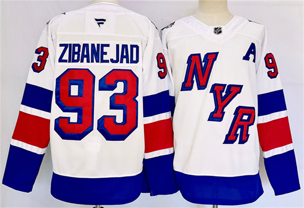 New York Rangers #93 Mika Zibanejad White 2024-25 Stadium Series Stitched Jersey - Zenithce