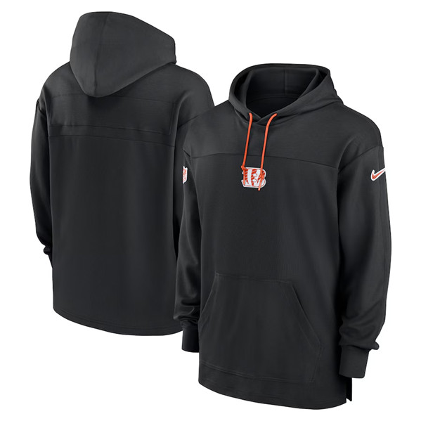Cincinnati Bengals Black Performance Pullover Hoodie - Zenithce