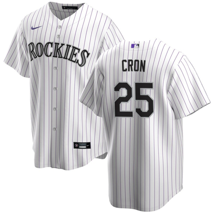 Colorado Rockies #25 C.J. Cron White Stitched Jersey - Zenithce