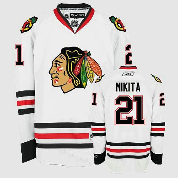 Blackhawks #21 Stan Mikita Stitched White Jersey - Zenithce