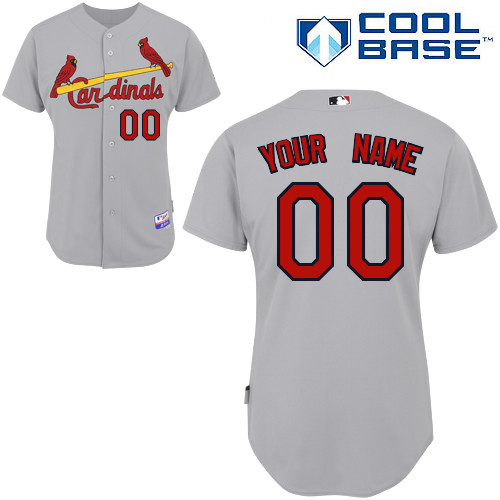 Cardinals Customized Authentic Grey Cool Base MLB Jersey - Zenithce