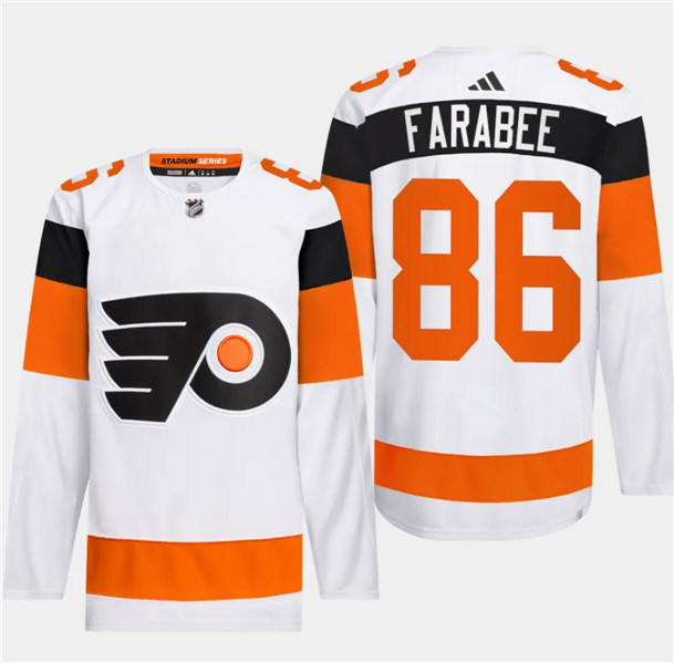 Philadelphia Flyers #86 Joel Farabee White 2024 Stadium Series Stitched Jersey - Zenithce