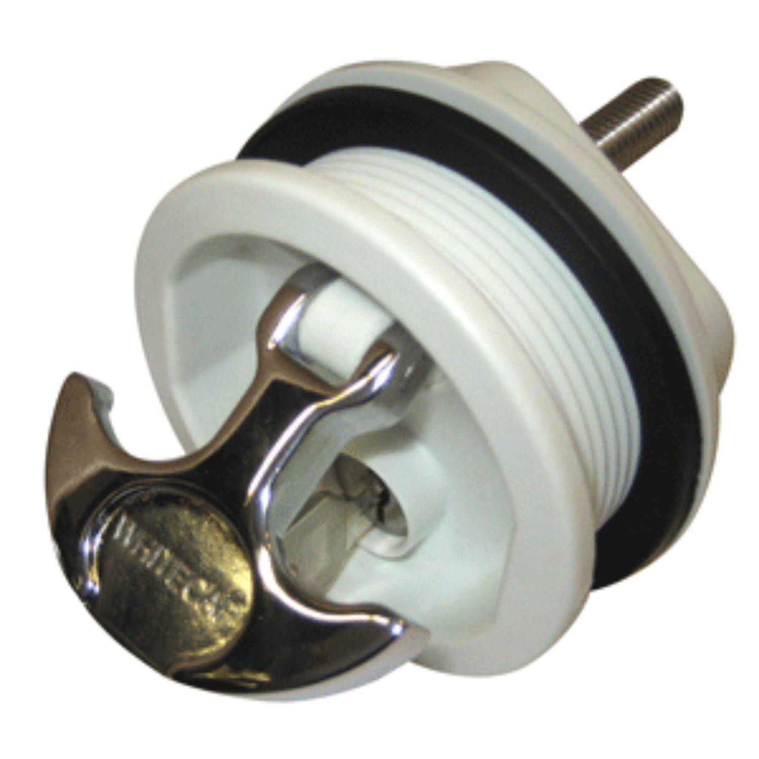 Whitecap T-Handle Latch Chrome Plated Zamac/White Nylon - Zenithce