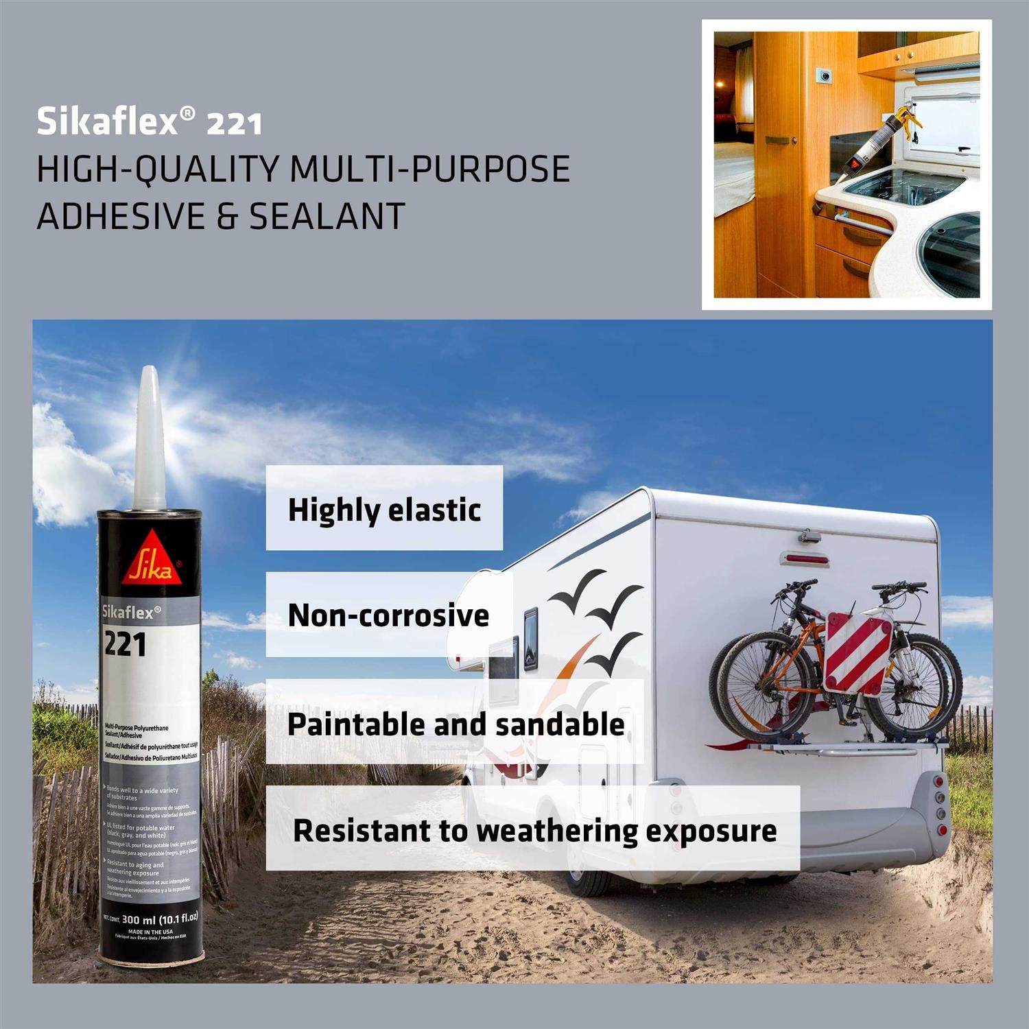 Sika Sikaflex 221 Multi-Purpose Polyurethane Sealant-Adhesive - Zenithce