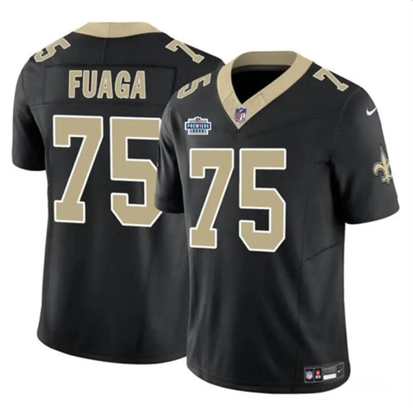 New Orleans Saints #75 Taliese Fuaga Black 2024 With Dradt Patch F.U.S.E. Vapor Limited Stitched Jersey - Zenithce