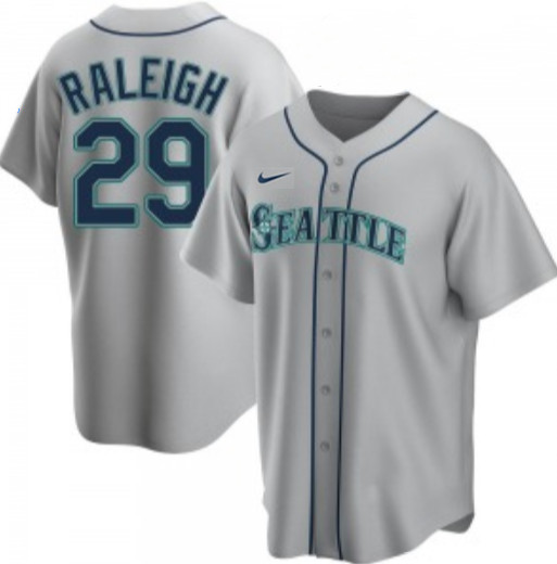 Seattle Mariners #29 Cal Raleigh Gray Cool Base Stitched Jersey - Zenithce