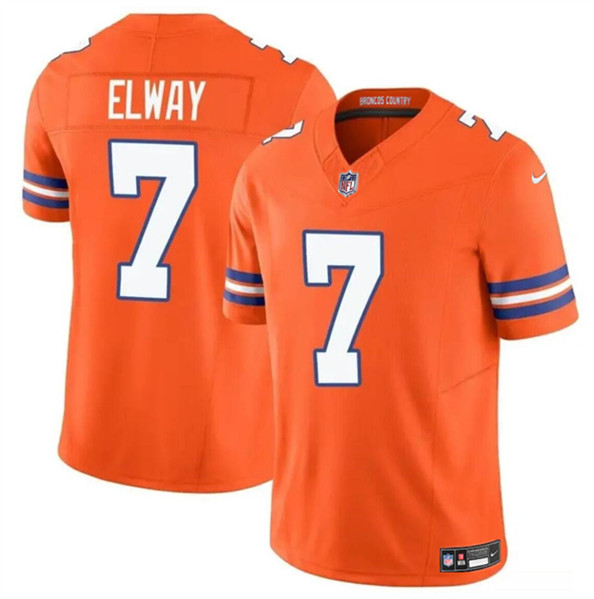 Denver Broncos #7 John Elway Orange F.U.S.E. Mile High Collection 1977 Throwback Vapor Limited Stitched Jersey - Zenithce