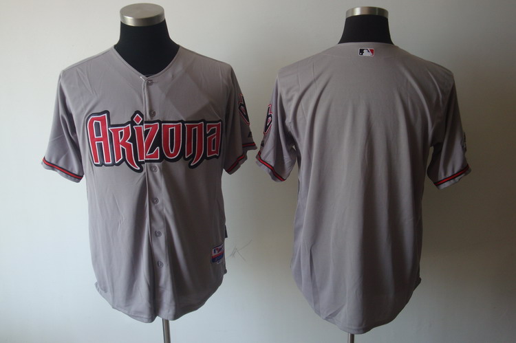 Diamondbacks Blank Grey Cool Base Stitched Jersey - Zenithce