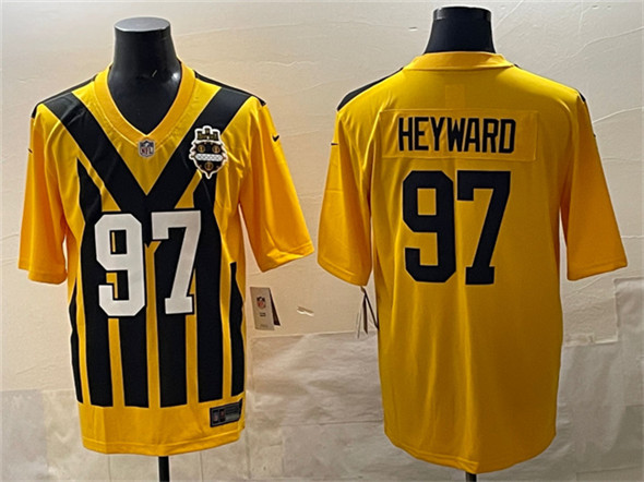 Pittsburgh Steelers #97 Cameron Heyward Gold 1933 Throwback Alternate Football Stitched Game Jersey - Zenithce
