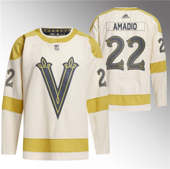 Vegas Golden Knights #22 Michael Amadio Cream 2024 Winter Classic Breakaway Stitched Jersey - Zenithce