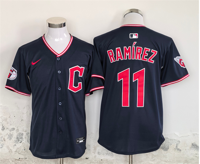 Cleveland Guardians #11 Jose Ramirez Navy Stitched Jersey - Zenithce
