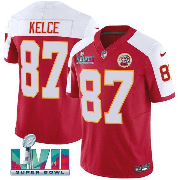 Kansas City Chiefs #87 Travis Kelce Red 2023 F.U.S.E. With Super Bowl LVII Patch Vapor Untouchable Limited Stitched Jersey - Zenithce