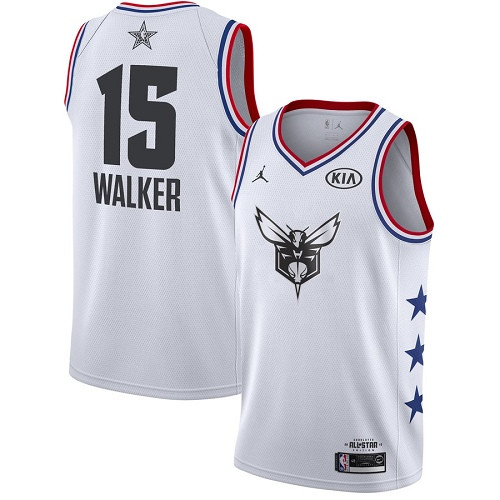Hornets #15 Kemba Walker White Jordan Swingman 2019 All-Star Game Jersey - Zenithce
