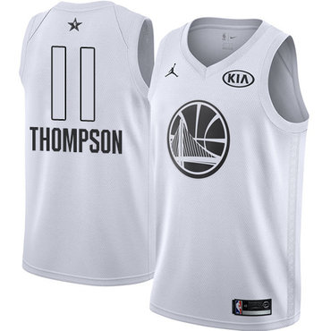 Warriors #11 Klay Thompson White Jordan Swingman 2018 All-Star Game Jersey - Zenithce