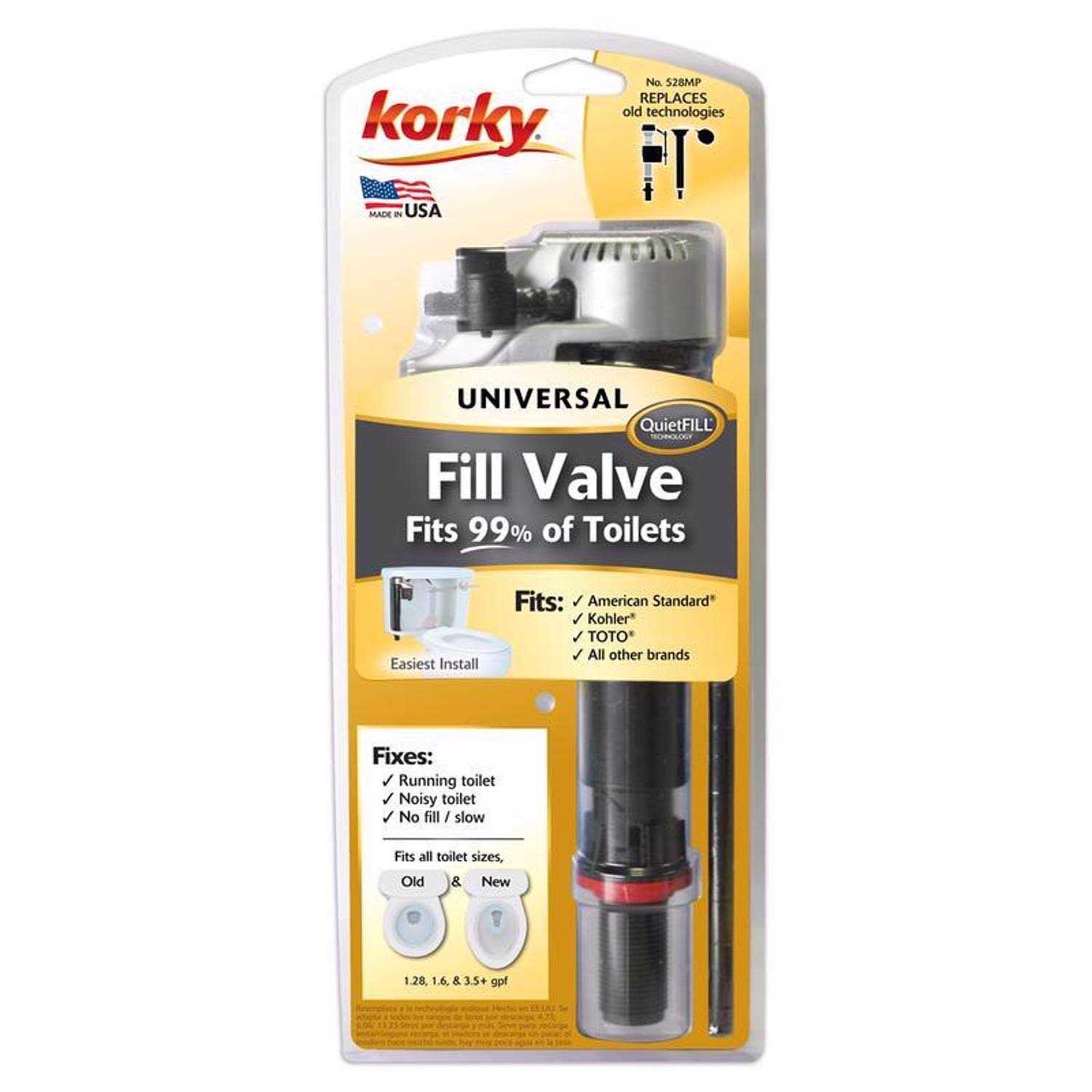 Korky QuietFILL Fill Valve and Flapper Kit - Zenithce