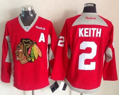 Blackhawks #2 Duncan Keith Red Practice Stitched Jersey - Zenithce