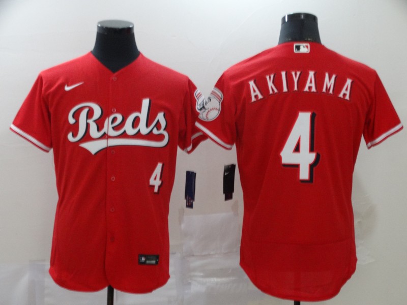 Cincinnati Reds #4 Shogo Akiyama Red Flex Base Stitched Jersey - Zenithce