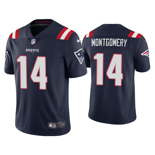 New England Patriots #14 Ty Montgomery Navy Vapor Untouchable Limited Stitched Jersey - Zenithce