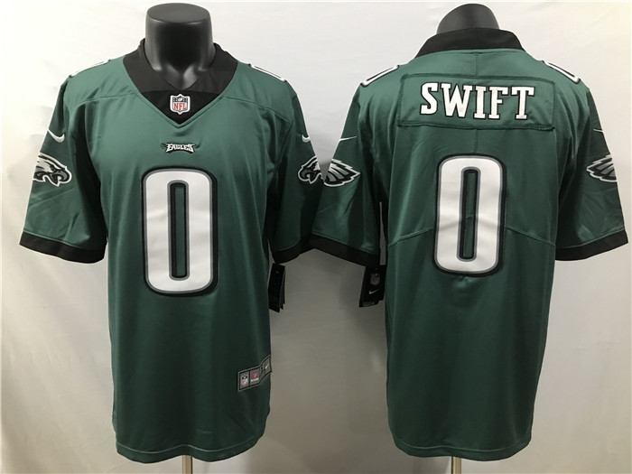 Philadelphia Eagles #0 D'Andre Swift Green 2023 Draft Vapor Limited Stitched Jersey - Zenithce