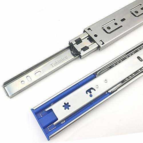 Tobinice 6 Pairs Hardware 3-Section Side Mount Soft Close Full Extension Ball Bearing Drawer Slides,100 LB Capacity Drawer - Zenithce