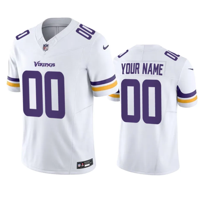Minnesota Vikings Custom White 2023 F.U.S.E. Vapor Untouchable Stitched Jersey - Zenithce