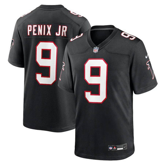 Atlanta Falcons #9 Michael Penix Jr. Black Alternate Football Stitched Game Jersey - Zenithce