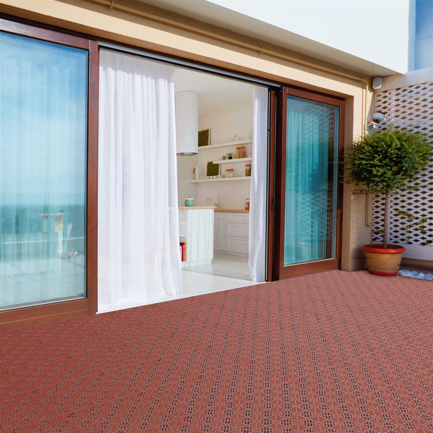 Pure Garden Interlocking Patio Deck Tiles - Zenithce