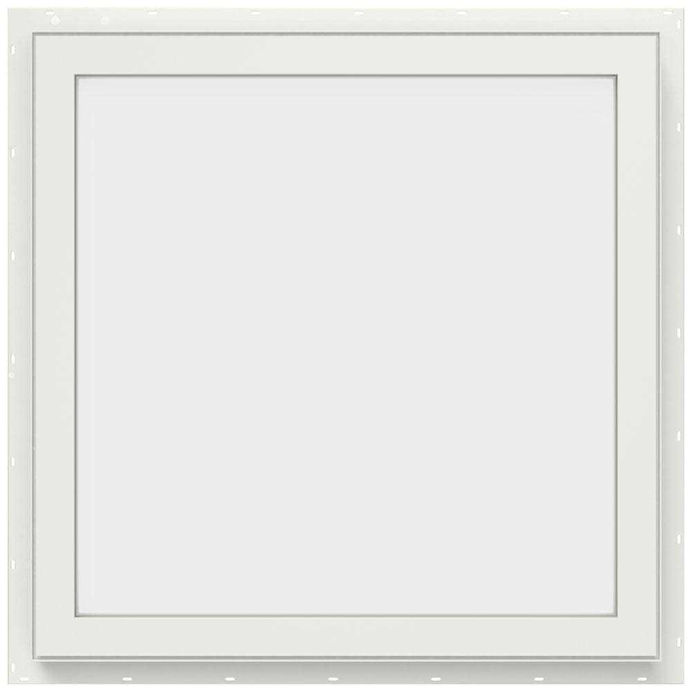 JELD-WEN 23.5 in. x 23.5 in. V-2500 Series White Vinyl Fixed Picture Window with Colonial Grids/Grilles - Zenithce