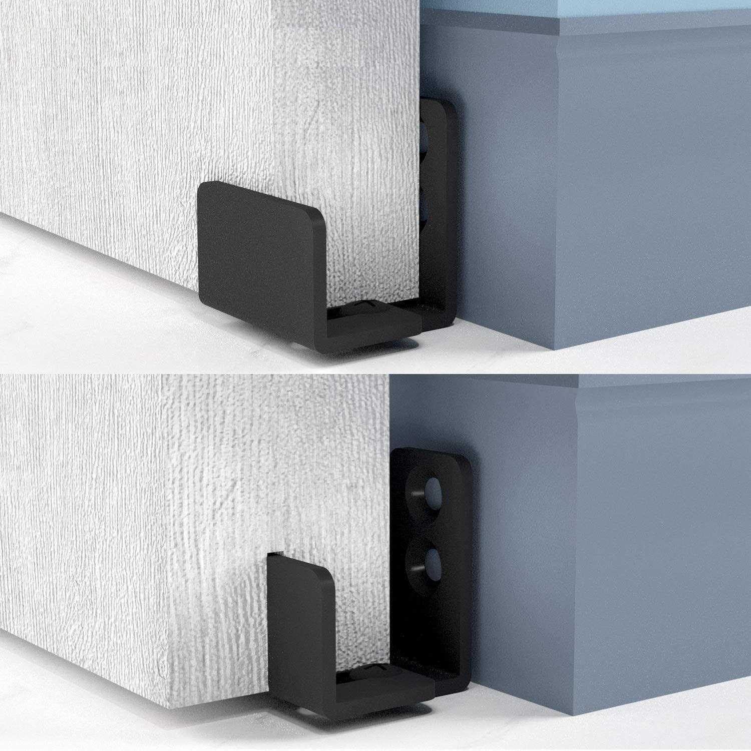SMARTSMITH Ball Bearings Design!!!New Upgraded 2 Pcs Barn Door Floor Guide for Doors!!! - Zenithce