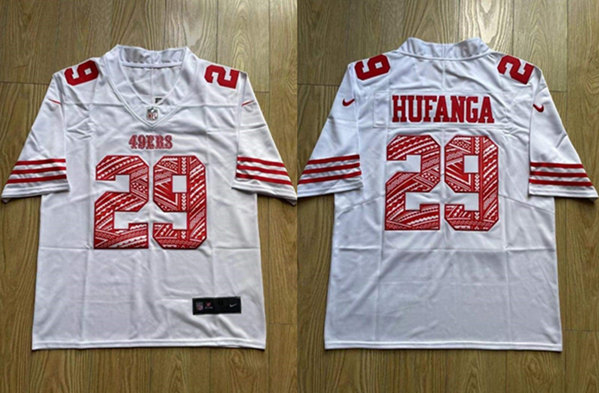 San Francisco 49ers #29 Talanoa Hufanga White Stitched Jersey - Zenithce